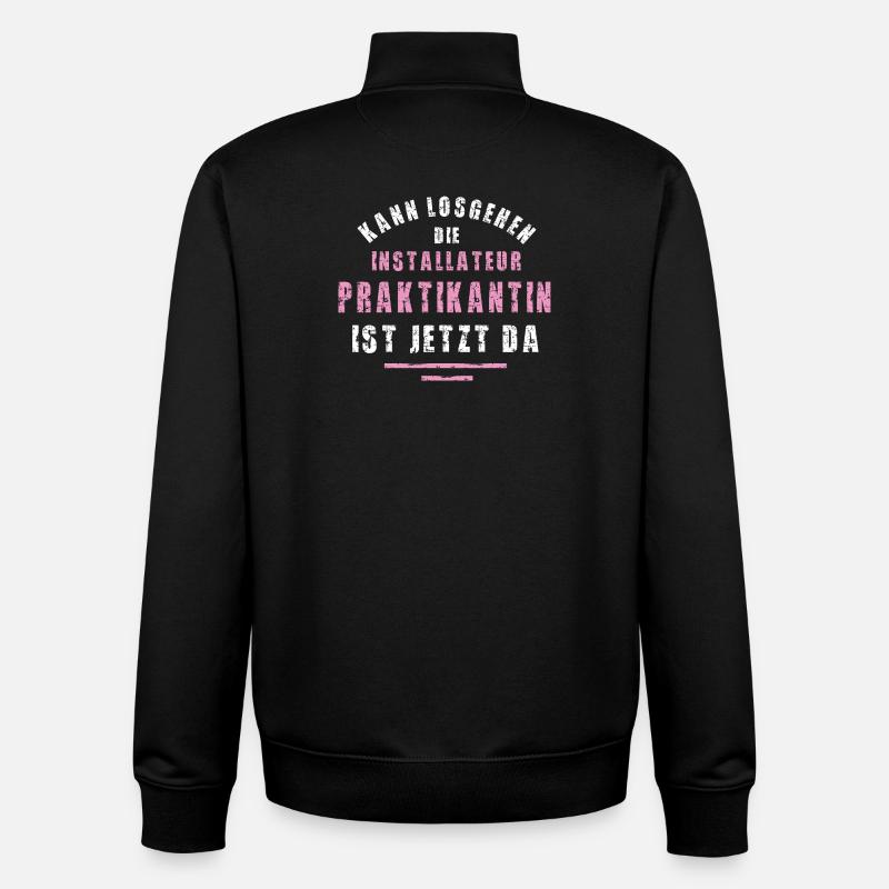 Plumber Intern Thank You Internship - Unisex Organic Zip Sweatshirt by Stanley/Stella - black