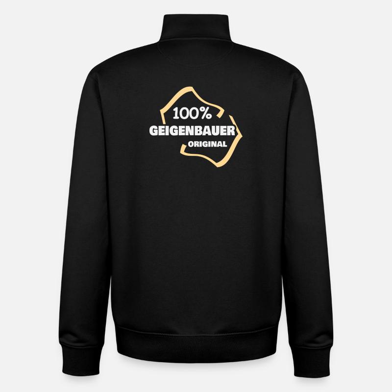Cadeau pour les luthiers - Sweat zippé unisexe en coton bio Stanley/Stella - noir