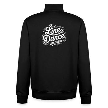Line Dance Was Sonst? - Unisex Organic Zip Sweatshirt von Stanley/Stella - Schwarz - Hinten - AI Model Male 185 light (185cm)