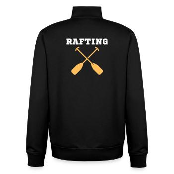 Aventure de rafting en eaux vives - Design extérieur - Sweat zippé unisexe en coton bio Stanley/Stella - noir - Dos - AI Model Male 185 light (185cm)