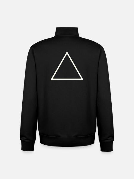 Geometric Shape Triangle Outline - Unisex Organic Zip Sweatshirt by Stanley/Stella - black