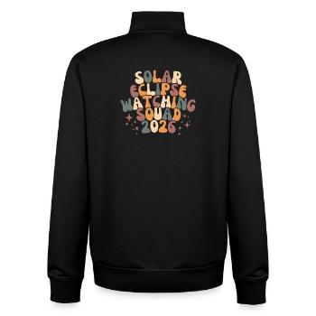 Solar Eclipse Watching Squad 2026 - Unisex Organic Zip Sweatshirt von Stanley/Stella - Schwarz - Hinten - AI Model Male 185 light (185cm)