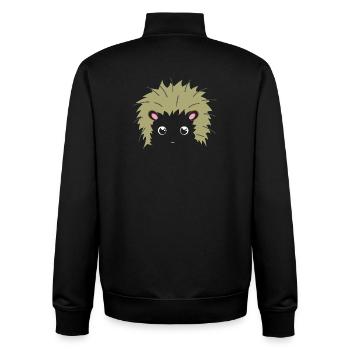 Cute Hedgehog Face Kawaii Lazy DIY Animal Costume - Unisex Organic Zip Sweatshirt by Stanley/Stella - black - Back - AI Model Male 185 light (185cm)