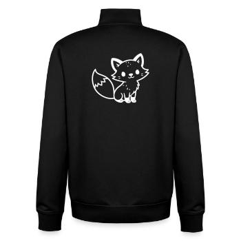 Fuchs Niedlich Comic - Unisex Organic Zip Sweatshirt von Stanley/Stella - Schwarz - Hinten - AI Model Male 185 light (185cm)