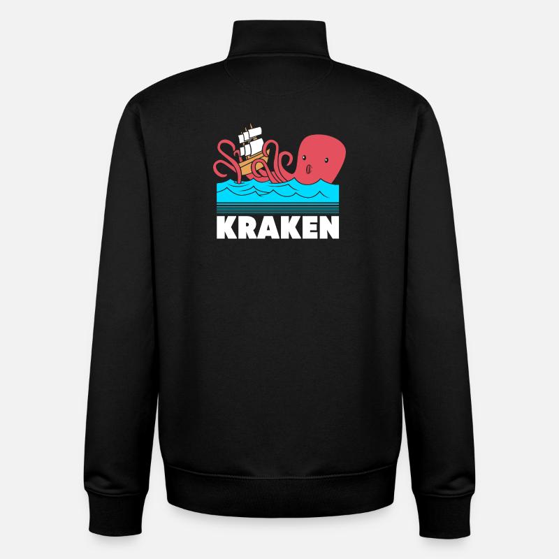 Octopus Octopus Octopus Octopus Squid - Unisex Organic Zip Sweatshirt by Stanley/Stella - black