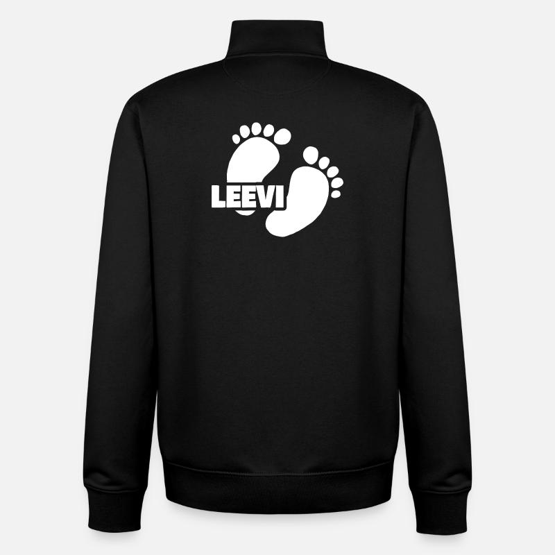 Bébé Leevi - Sweat zippé unisexe en coton bio Stanley/Stella - noir