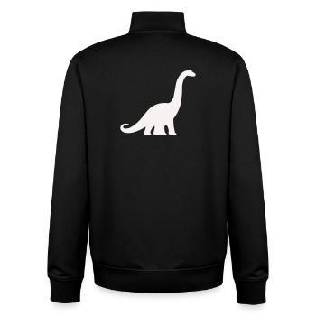Langhals Dino Silhouette - Unisex Organic Zip Sweatshirt von Stanley/Stella - Schwarz - Hinten - AI Model Male 185 light (185cm)