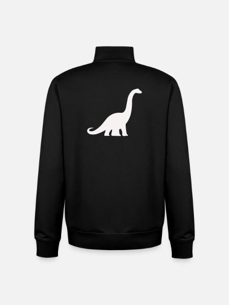 Long neck dino silhouette - Unisex Organic Zip Sweatshirt by Stanley/Stella - black