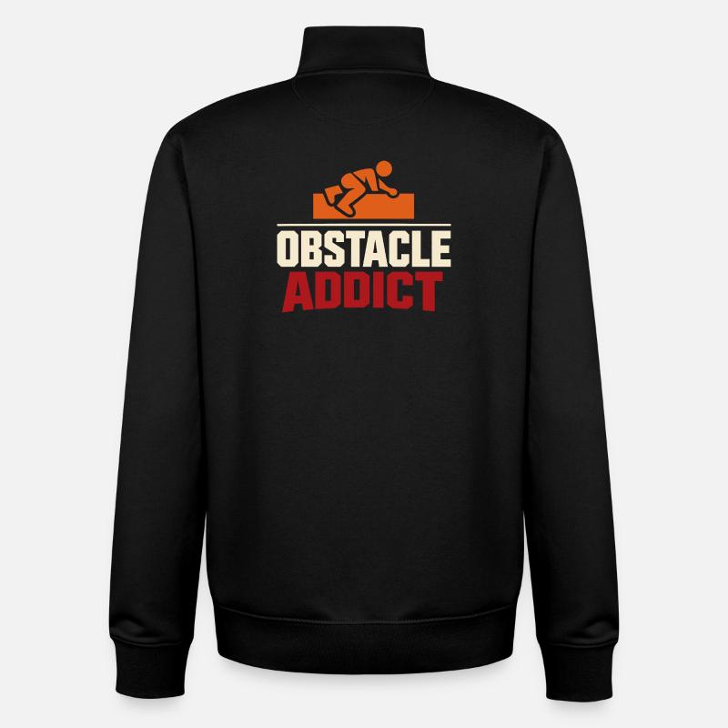 Parcours d’obstacles Course d’obstacles OCR - Sweat zippé unisexe en coton bio Stanley/Stella - noir