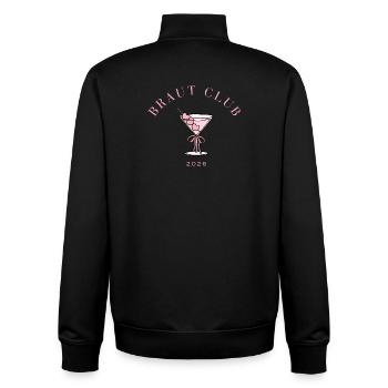 Braut Club Martini Herzen 2026 - Unisex Organic Zip Sweatshirt von Stanley/Stella - Schwarz - Hinten - AI Model Male 185 light (185cm)