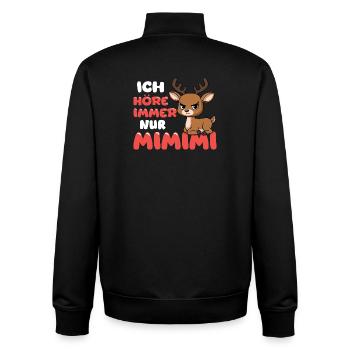 Ich Höre Immer Nur Mimimi Reh - Unisex Organic Zip Sweatshirt von Stanley/Stella - Schwarz - Hinten - AI Model Male 185 light (185cm)