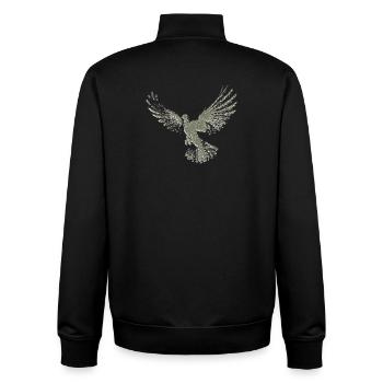 Taube | Heilig-Geist-Hemd | Christliches Symbol - Unisex Organic Zip Sweatshirt von Stanley/Stella - Schwarz - Hinten - AI Model Male 185 light (185cm)