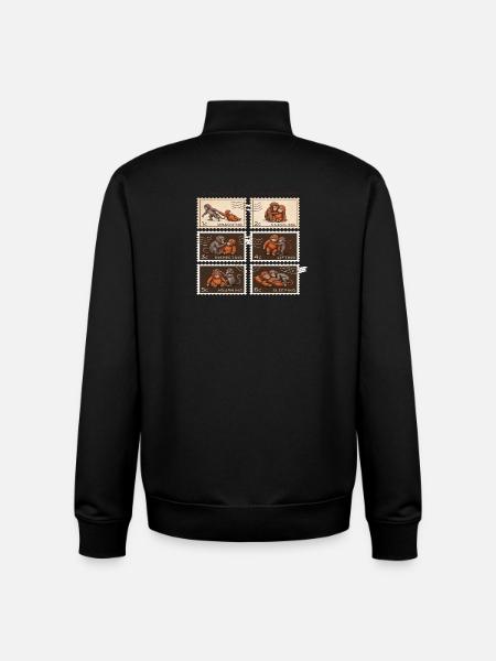 Stamps Baby Monkey Punch - Unisex Organic Zip Sweatshirt by Stanley/Stella - black