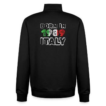 BORN IN 1989 ITALY Vintage Tee - Unisex Organic Zip Sweatshirt von Stanley/Stella - Schwarz - Hinten - AI Model Male 185 light (185cm)