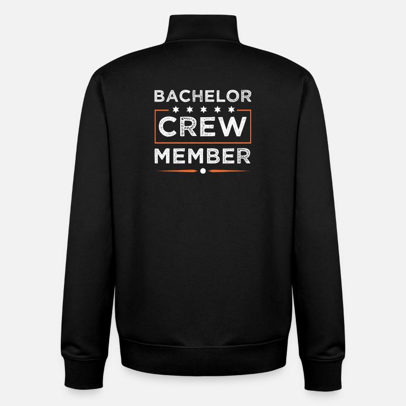 Bachelor Crew - Unisex Organic Zip Sweatshirt von Stanley/Stella - Schwarz