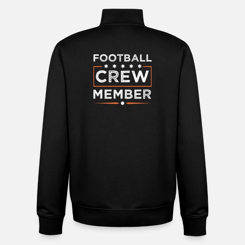 Équipe de football - Sweat zippé unisexe en coton bio Stanley/Stella - noir