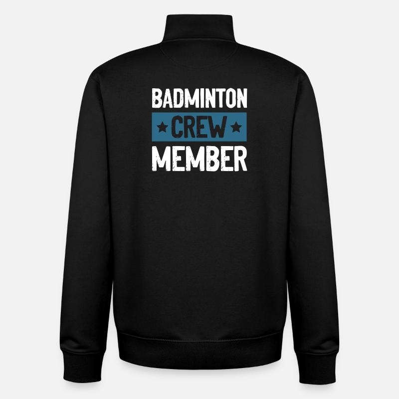 Badminton Crew - Unisex Organic Zip Sweatshirt by Stanley/Stella - black