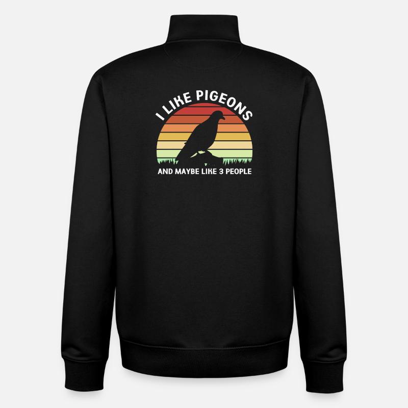 Taube Tauben - Unisex Organic Zip Sweatshirt von Stanley/Stella - Schwarz