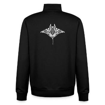 Raie_manta-2-weiß - Unisex Organic Zip Sweatshirt von Stanley/Stella - Schwarz - Hinten - AI Model Male 185 light (185cm)