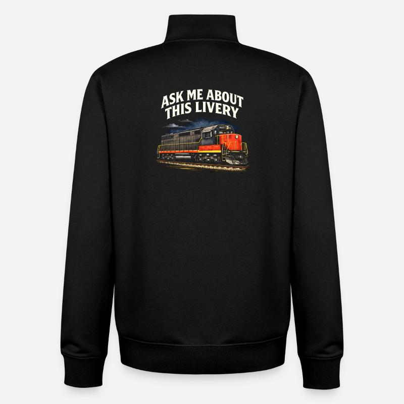 Ask Me About Paint | Railways - Unisex Organic Zip Sweatshirt by Stanley/Stella - black