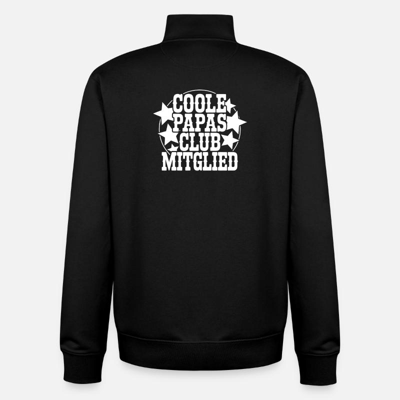 Cool Papas Club Member - Unisex Organic Zip Sweatshirt by Stanley/Stella - black