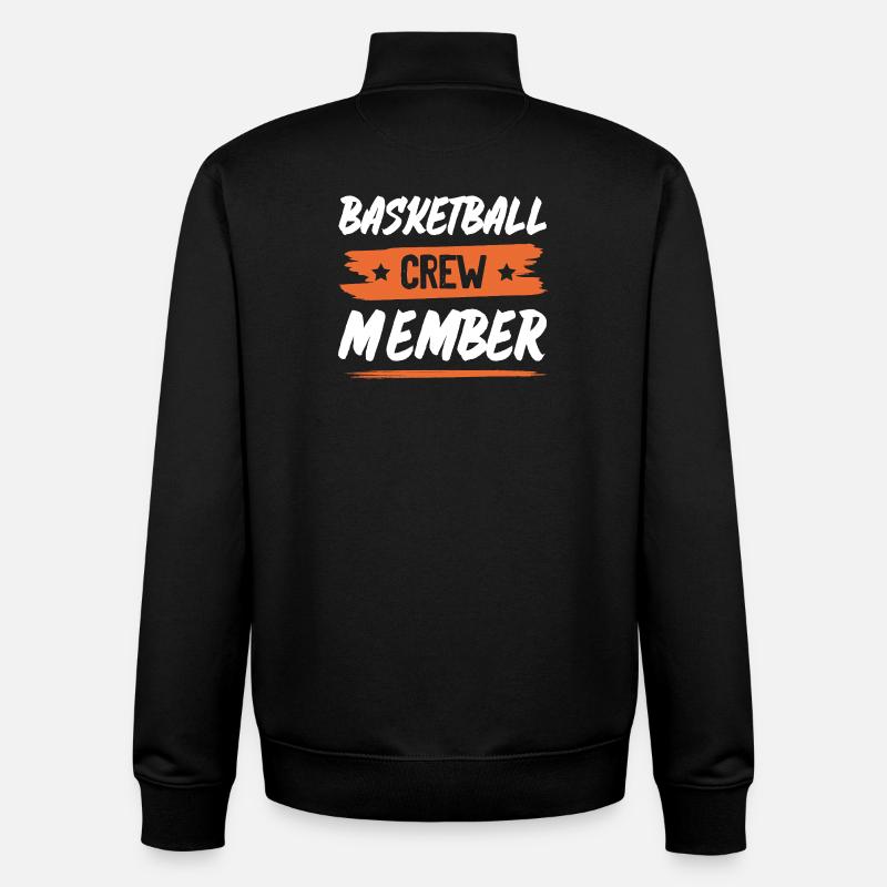 Équipe de basket-ball - Sweat zippé unisexe en coton bio Stanley/Stella - noir