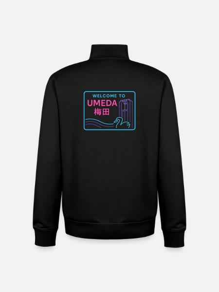 Welcome to Umeda - Sweat zippé unisexe en coton bio Stanley/Stella - noir