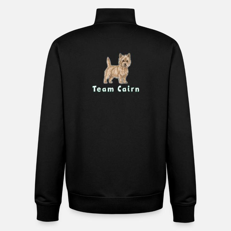 Team Cairn - Sweat zippé unisexe en coton bio Stanley/Stella - noir