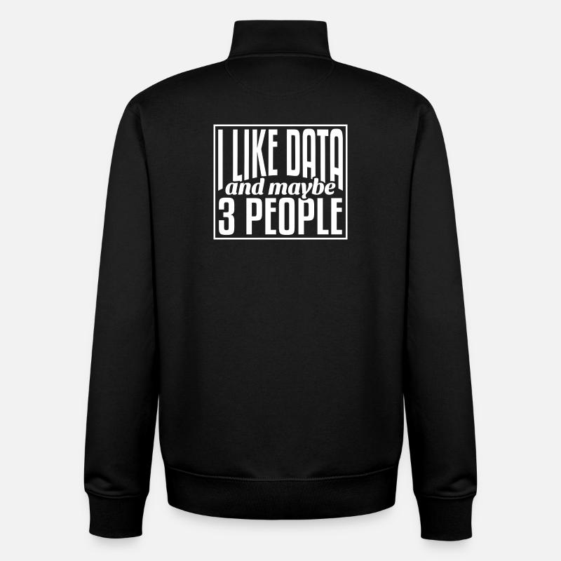 Data Data Science Data Analyst - Unisex Organic Zip Sweatshirt by Stanley/Stella - black