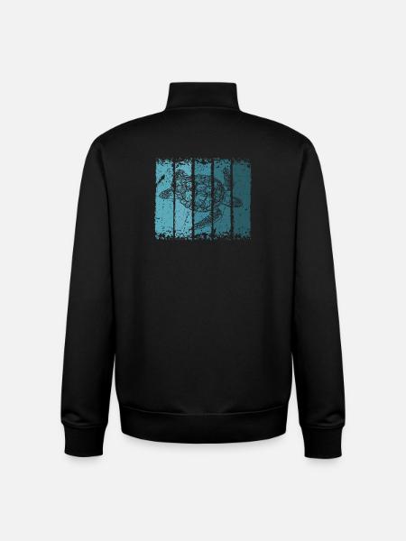 turtle - Unisex Organic Zip Sweatshirt by Stanley/Stella - black