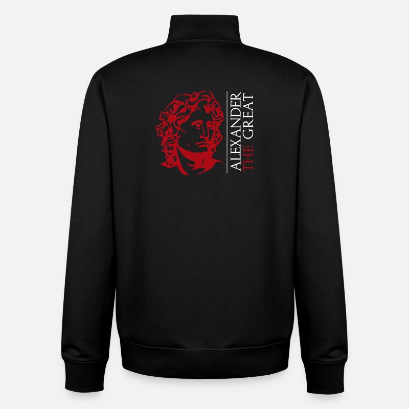 Alexander der Große Rote Büste - Unisex Organic Zip Sweatshirt von Stanley/Stella - Schwarz