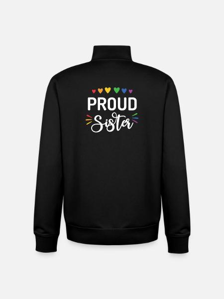 Stolze Schwester - Unisex Organic Zip Sweatshirt von Stanley/Stella - Schwarz
