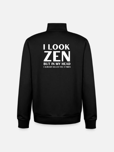 Zen Look Inner Chaos - Unisex Organic Zip Sweatshirt by Stanley/Stella - black