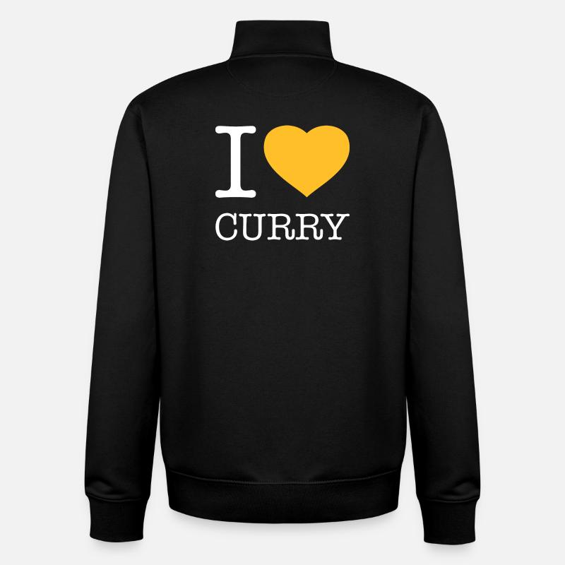 I LOVE CURRY - Unisex Organic Zip Sweatshirt von Stanley/Stella - Schwarz