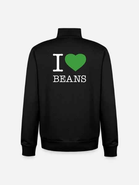 I LOVE BEANS Bohnen - Unisex Organic Zip Sweatshirt by Stanley/Stella - black