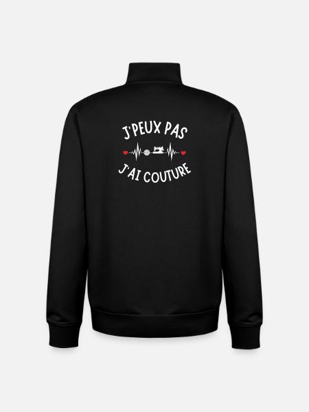 Sewing, embroidery, sewing machine - Unisex Organic Zip Sweatshirt by Stanley/Stella - black
