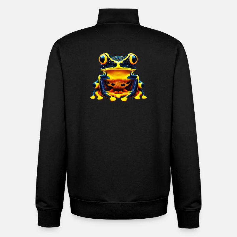 Frosch - Unisex Organic Zip Sweatshirt von Stanley/Stella - Schwarz