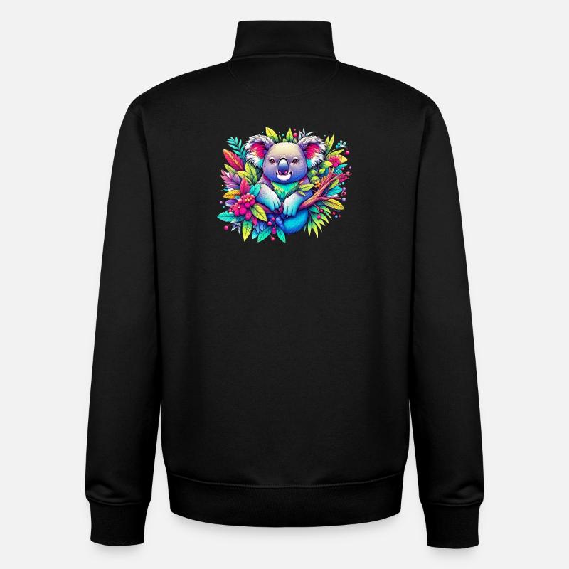Koala - Unisex Organic Zip Sweatshirt von Stanley/Stella - Schwarz