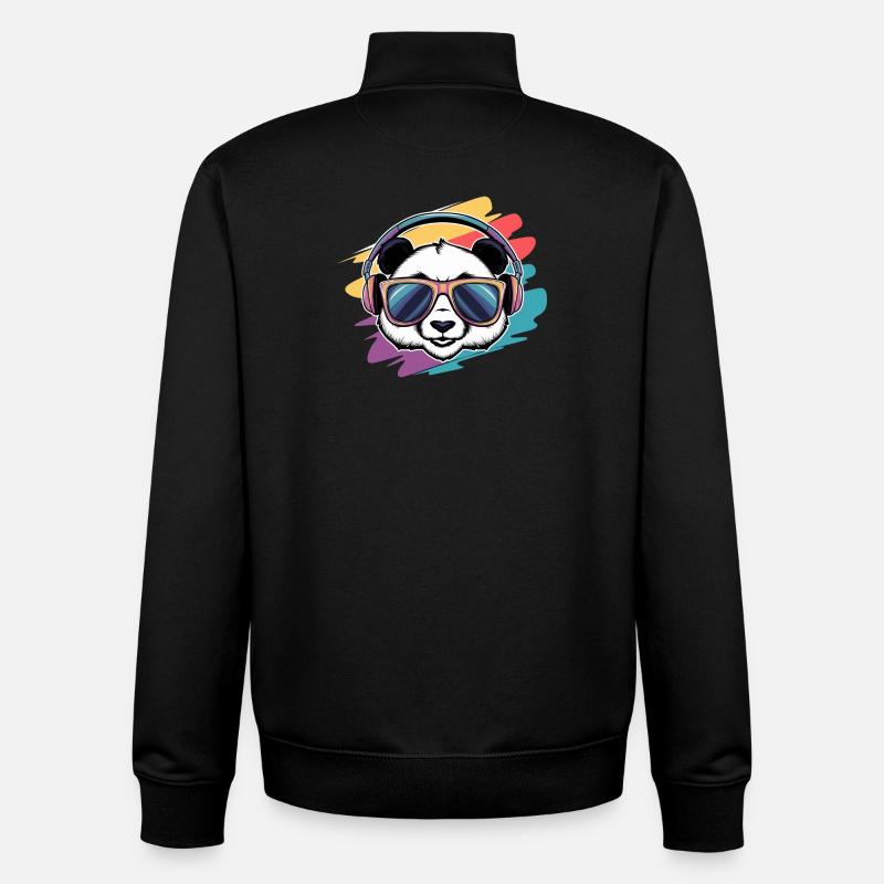 Coole Panda-Vibes - Unisex Organic Zip Sweatshirt von Stanley/Stella - Schwarz