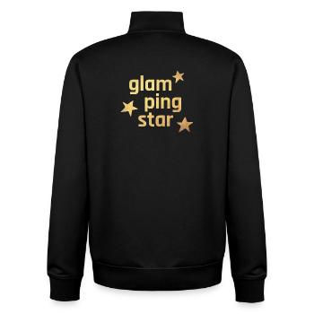 Glamping Star Star Camping Gold Luxury Cool Fan - Unisex Organic Zip Sweatshirt by Stanley/Stella - black - Back - AI Model Male 185 light (185cm)