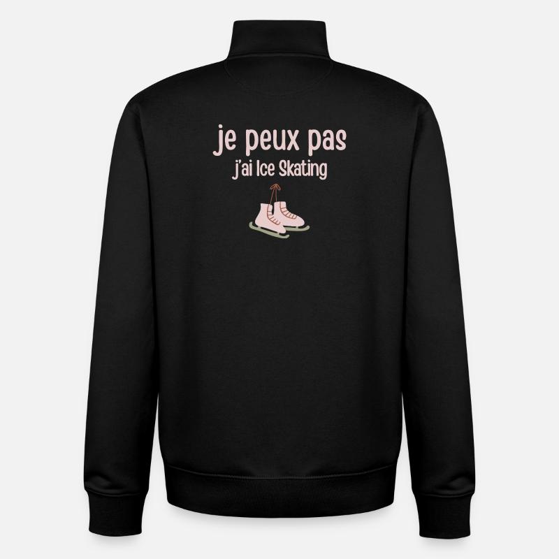 je peux pas j’ai Skating - Sweat zippé unisexe en coton bio Stanley/Stella - noir