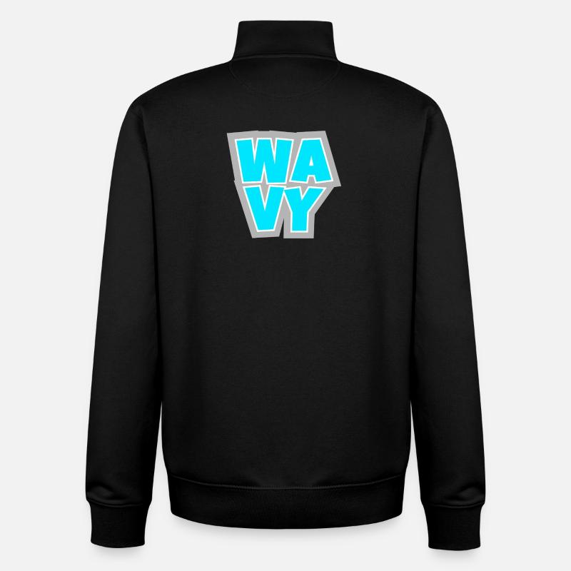 WAVY - locker, cool und immer im Flow. - Unisex Organic Zip Sweatshirt von Stanley/Stella - Schwarz