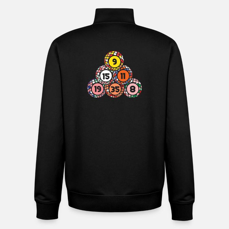 Bingo Game Bingo Balls Stack Bingo - Unisex Organic Zip Sweatshirt von Stanley/Stella - Schwarz