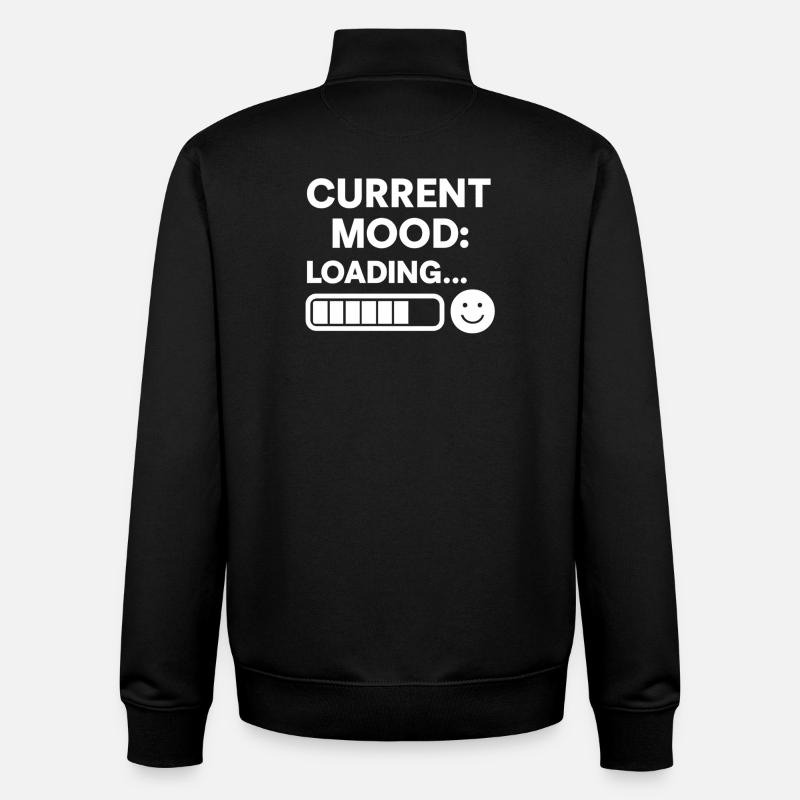 Current Mood Loading - Unisex Organic Zip Sweatshirt by Stanley/Stella - black