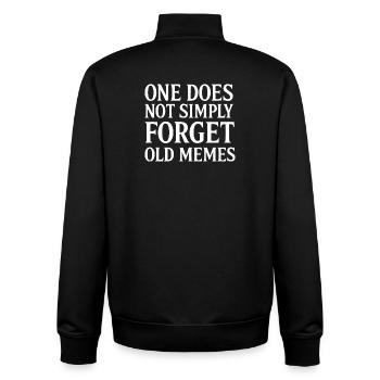 Vergessene Memes - Unisex Organic Zip Sweatshirt von Stanley/Stella - Schwarz - Hinten - AI Model Male 185 light (185cm)