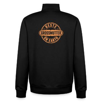 Best Grandma Gift Grandma - Unisex Organic Zip Sweatshirt by Stanley/Stella - black - Back - AI Model Male 185 light (185cm)