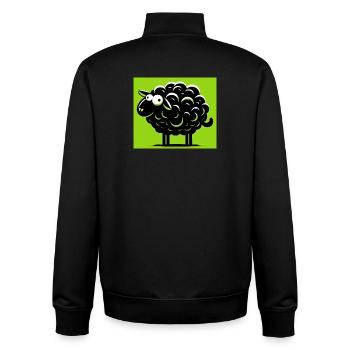 Black Sheep - Unisex Organic Zip Sweatshirt by Stanley/Stella - black - Back - AI Model Male 185 light (185cm)