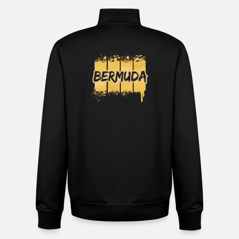 Bermudes Bermudes - Sweat zippé unisexe en coton bio Stanley/Stella - noir