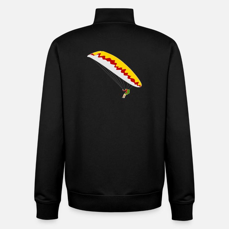 Bunter Gleitschirm - Unisex Organic Zip Sweatshirt von Stanley/Stella - Schwarz