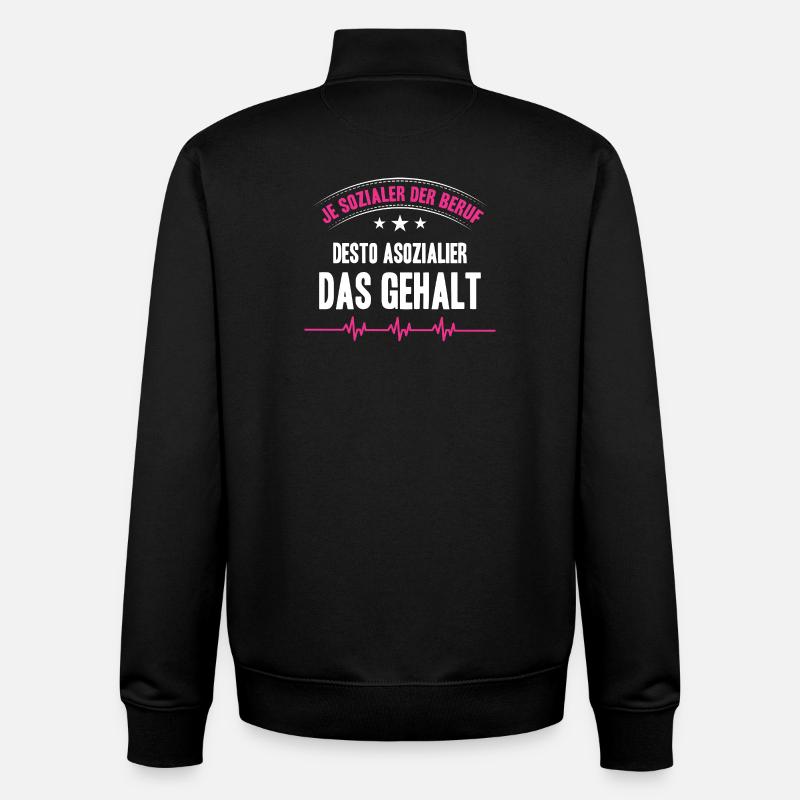 Infirmière Cadeaux Infirmière Infirmière Drôle - Sweat zippé unisexe en coton bio Stanley/Stella - noir